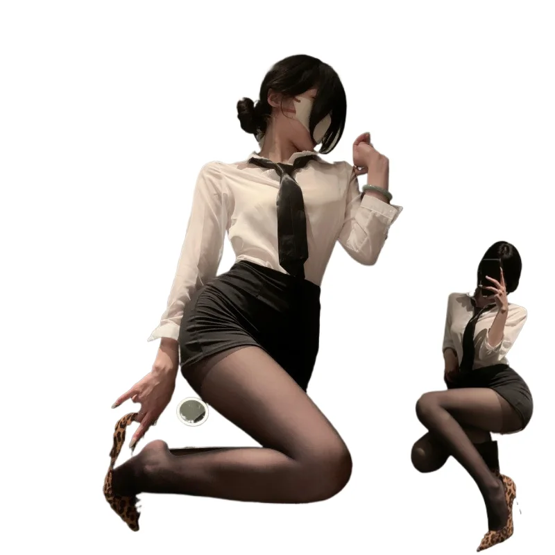 

Women's Sexy Secretary Uniform Temptation Cosplay Costume Teacher's Shirt Mini Skirt Suit Role Play Nightclub Costume 2025