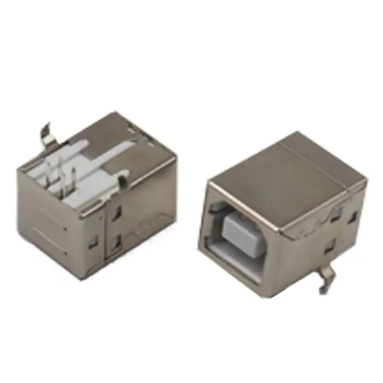 【10-2PCS】Square USB Socket USB B Type Female 180 Degree PCB Welding Parent Connector For Printer Data