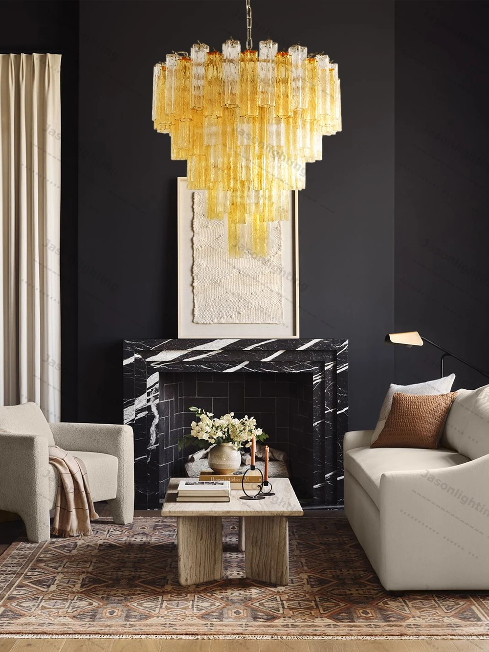 The Hot 2026 Summer Glass Collection 2-7 Layer Chandelier Lighting Suspension Luminaire Lampen Hanging Light For Living Room
