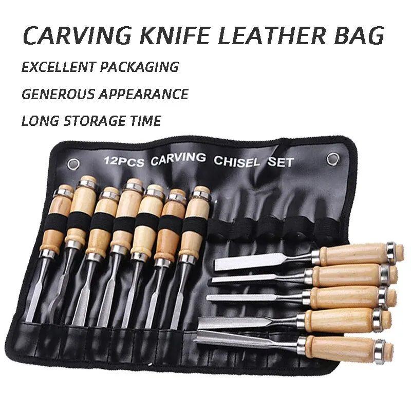 12 Piece Carving Knife Woodworking Carving Chisel Carving Knife Set Hand Carved Chisel Woodworking Carving Knife Set