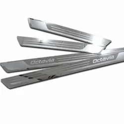 fit for Skoda Octavia A5 A7 A9 2007-2018 car accessories stainless steel ultrathin door sill scuff plate welcome pedal threshold