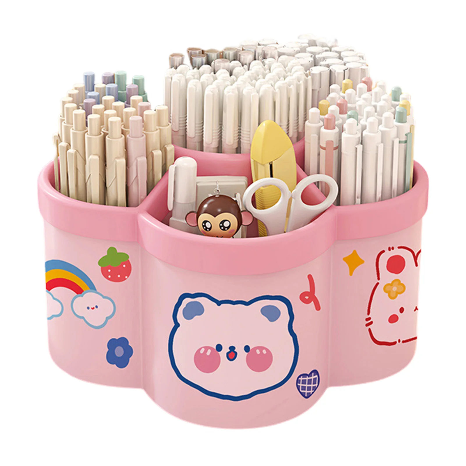 Rotating Large-Capacity Pen & Brush Holder