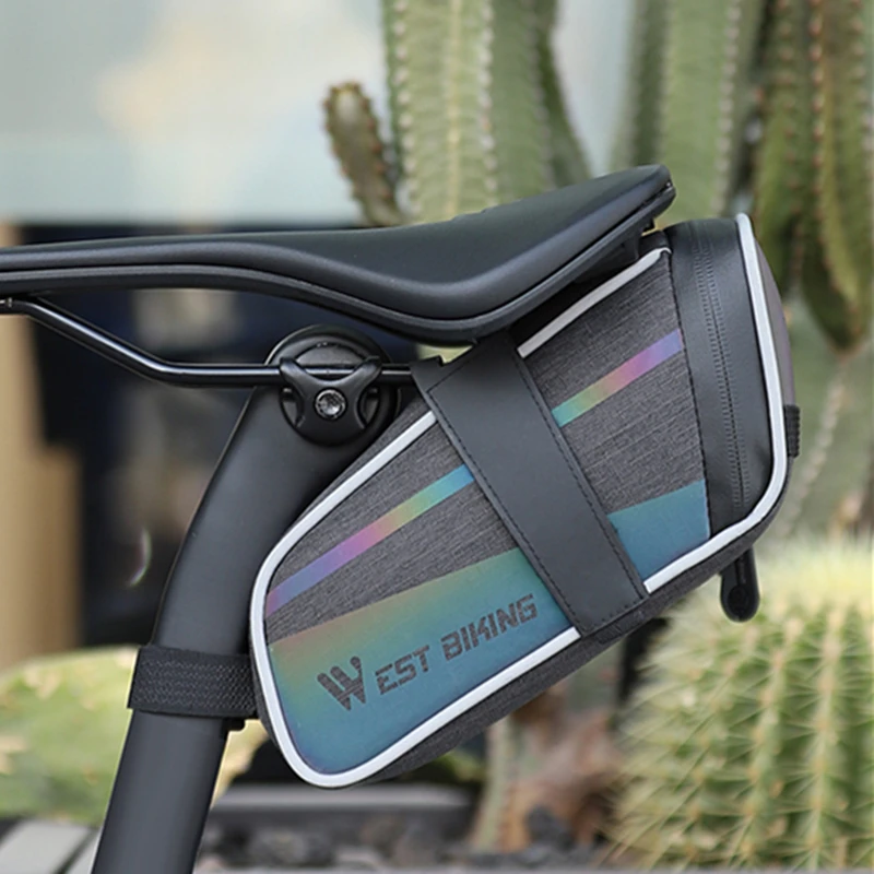 

Bicycle Saddle Tail Bag Mountain Road Bikes Glitzy Reflective Backseat Bag Riding Tail Pack Equipment G1048