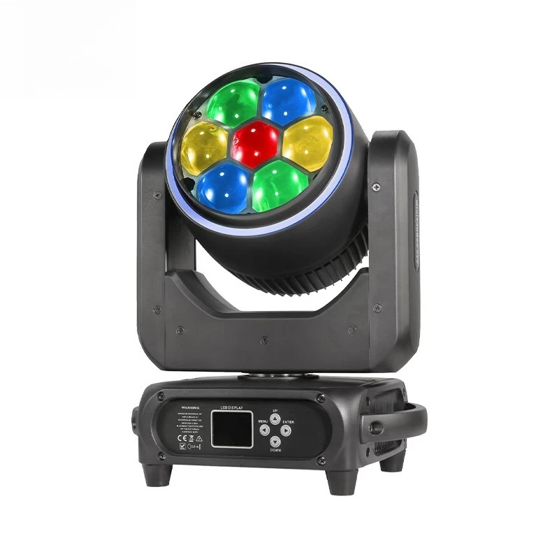 7 40W bee eye dyeing lamps, adjust the focus control bar, clear the wedding atmosphere, dance table lamp