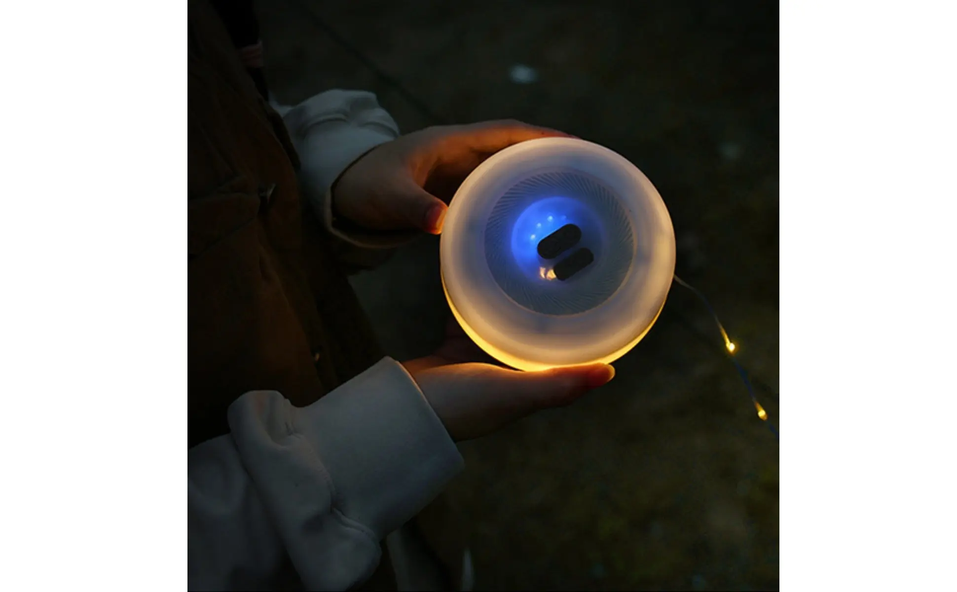 Retractable Luminous String Lamp Waterproof Retractable RGB String Lamp Hanging Tent Lamp Built-in Hook & Carabiner