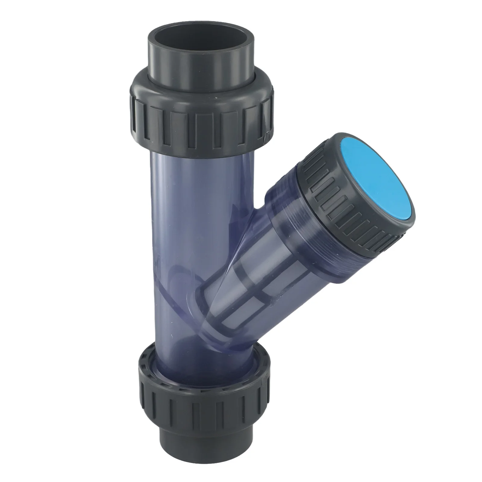 

I.D 20~63mm Transparent PVC Y-Type Filter Aquarium Fish Tank PVC Pipe Connector Irrigation Filters Garden Watering Tube Joints
