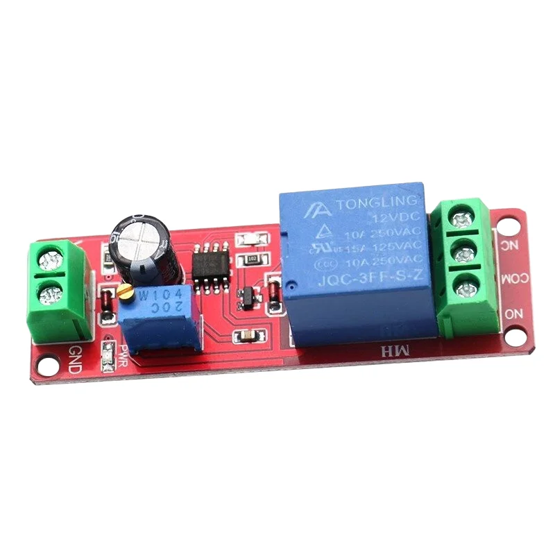 12V Delay ON Relay Module, Monostable Switch, Delay Switch, Delay ON, Delay Module