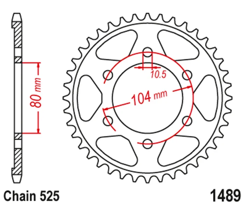 525 Motorcycle Rear Sprocket For Kawasaki Z1000 Z1000SX Z1000R ZR1000 03-20 KLZ1000 Versys Z900 Z900RS ZR900 ZX-9R ZX900 Ninja