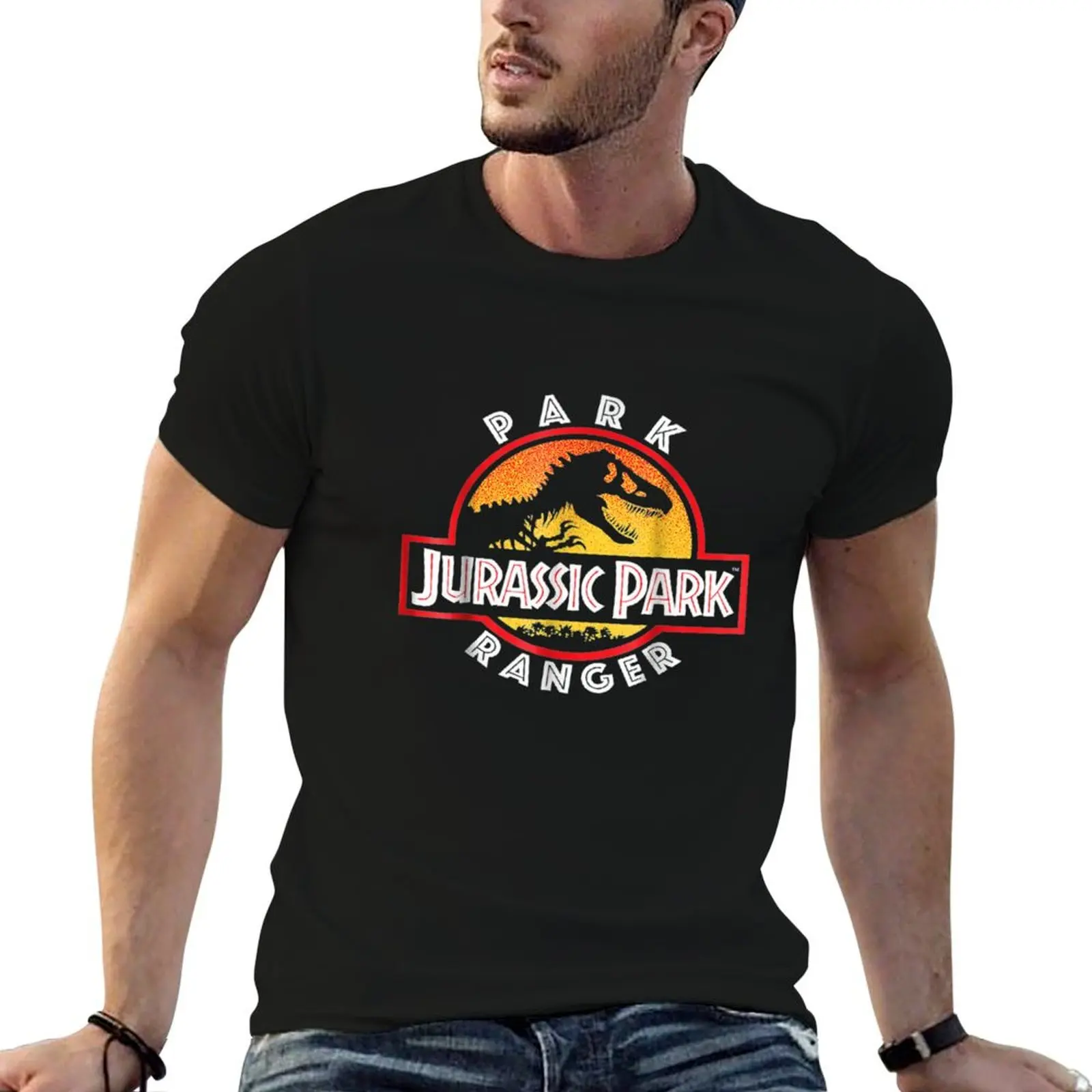 

Jurassic Park Circle Park Ranger Graphic T Shirt T-Shirt man t shirt summer t shirt man plain T-Shirt