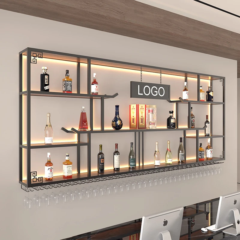 Kitchen Shelves Bar Cabinet Living Room Storage Restaurant Display Luxury Wine Cabinet Multifunctional Vitrina Home Furniture