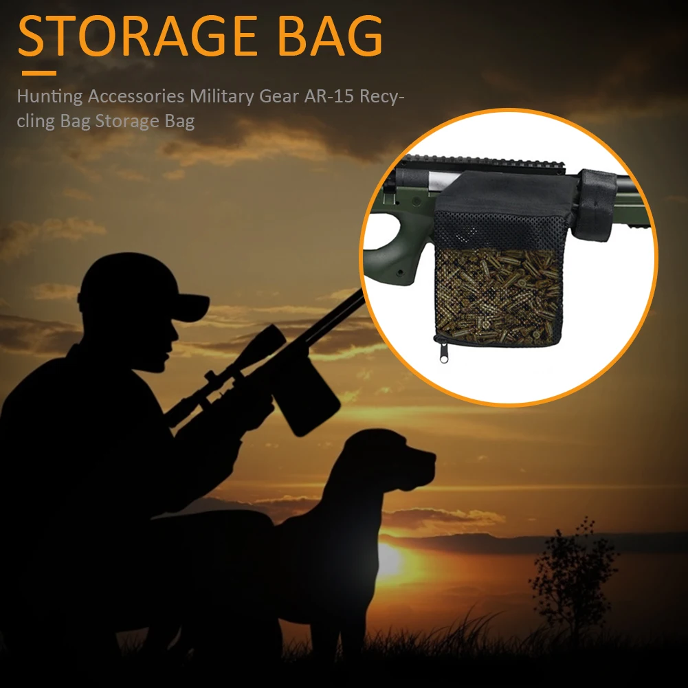 1Pcs Hunting Mesh Bag M4 Military Army Shooting Brass Mesh Bullet Gun Hunting Ar15 Catcher Wrap Catcher Tactica Trap Shell - view 4