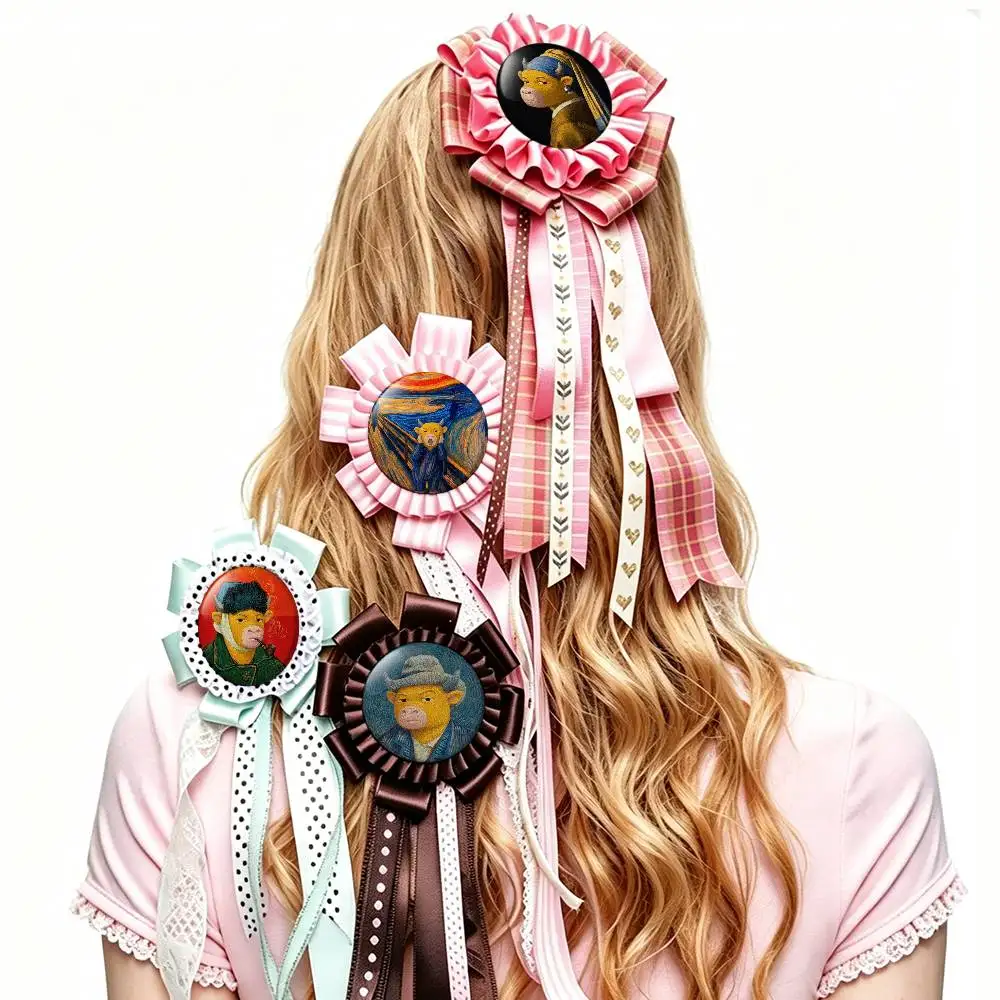 Niu Lai Here Comes the Ox Badges 25 32 44 58 75 mm Round Fans Collect Friends Gifts Brooch Souvenir