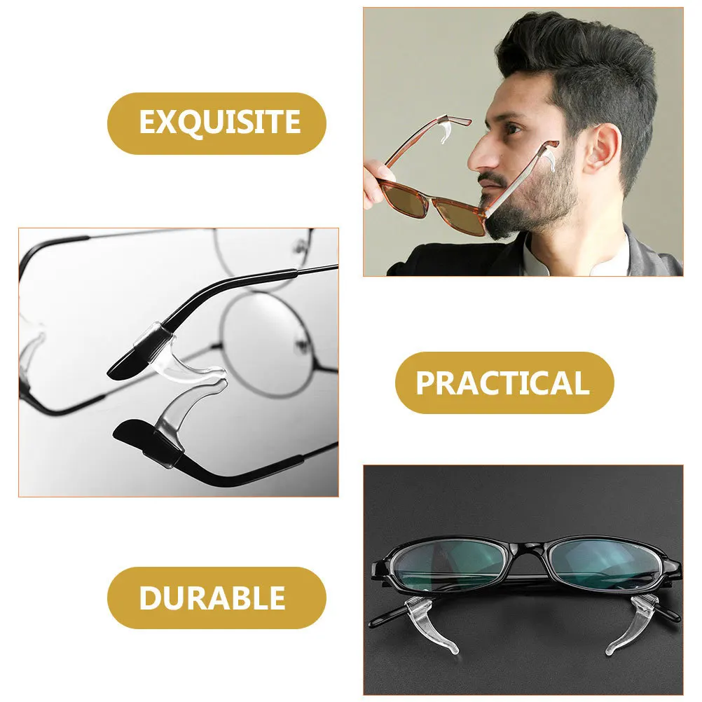 12Pairs المضادة للانزلاق نظارات السيطرة سيليكون الأذن السنانير للنظارات آمنة تناسب قصر النظر نظارات الأنشطة في الهواء الطلق Sweatproof