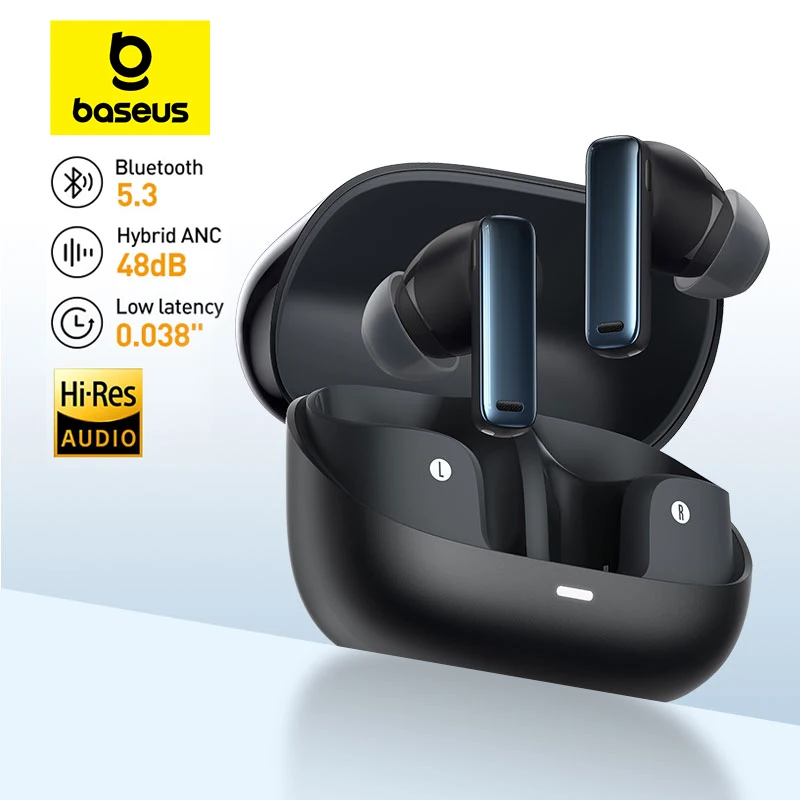 Baseus Bowie M2s ANC наушники Bluetooth 5,3 активное шумоподавление-48 дБ беспроводные наушники Поддержка 3D пространственные аудио наушники