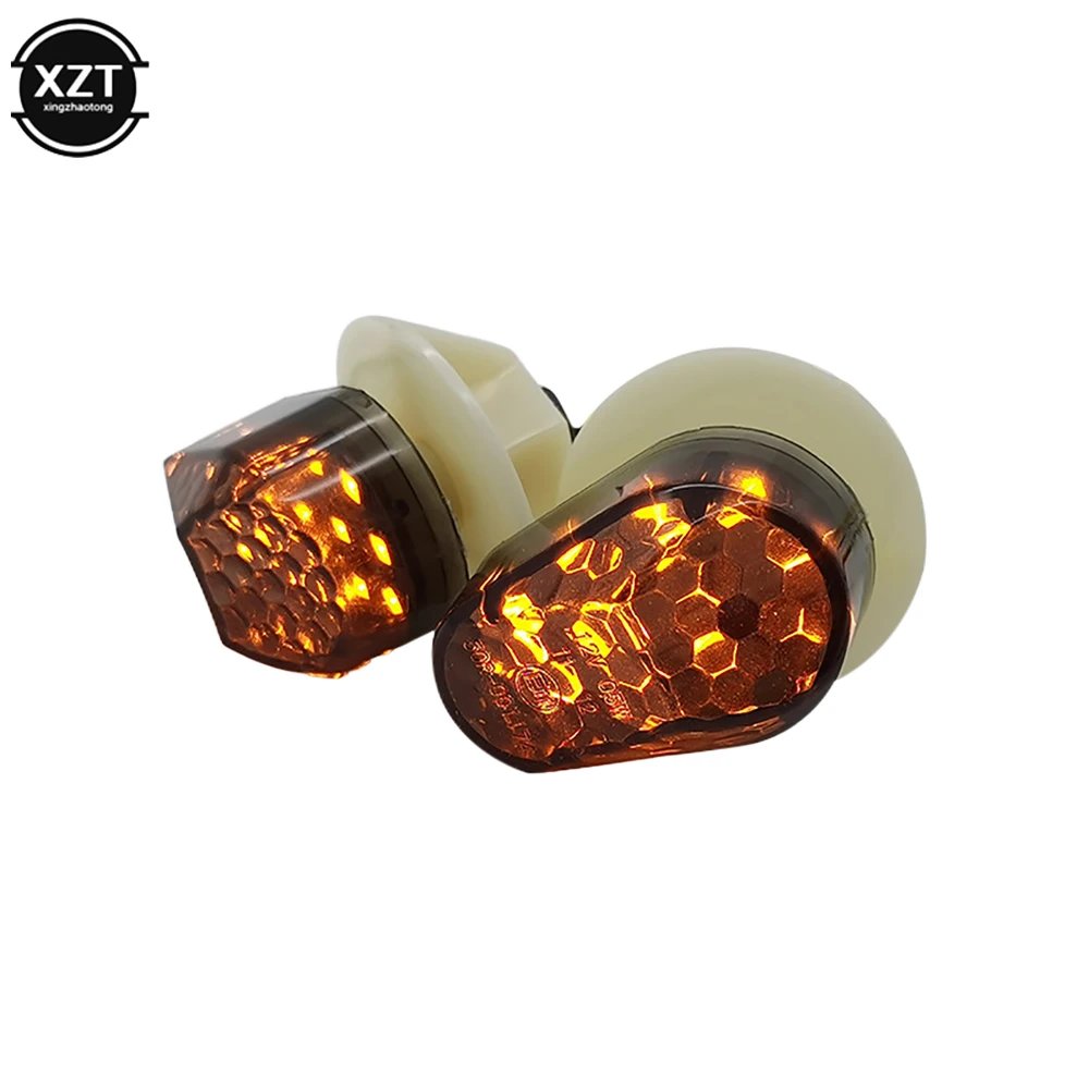 2Pcs Universal Motorcycle Led Turn Signal Indicator Light Lamp Bulb Blinker Flashers For Honda CBR 600RR 1000RR 2004-2007 05