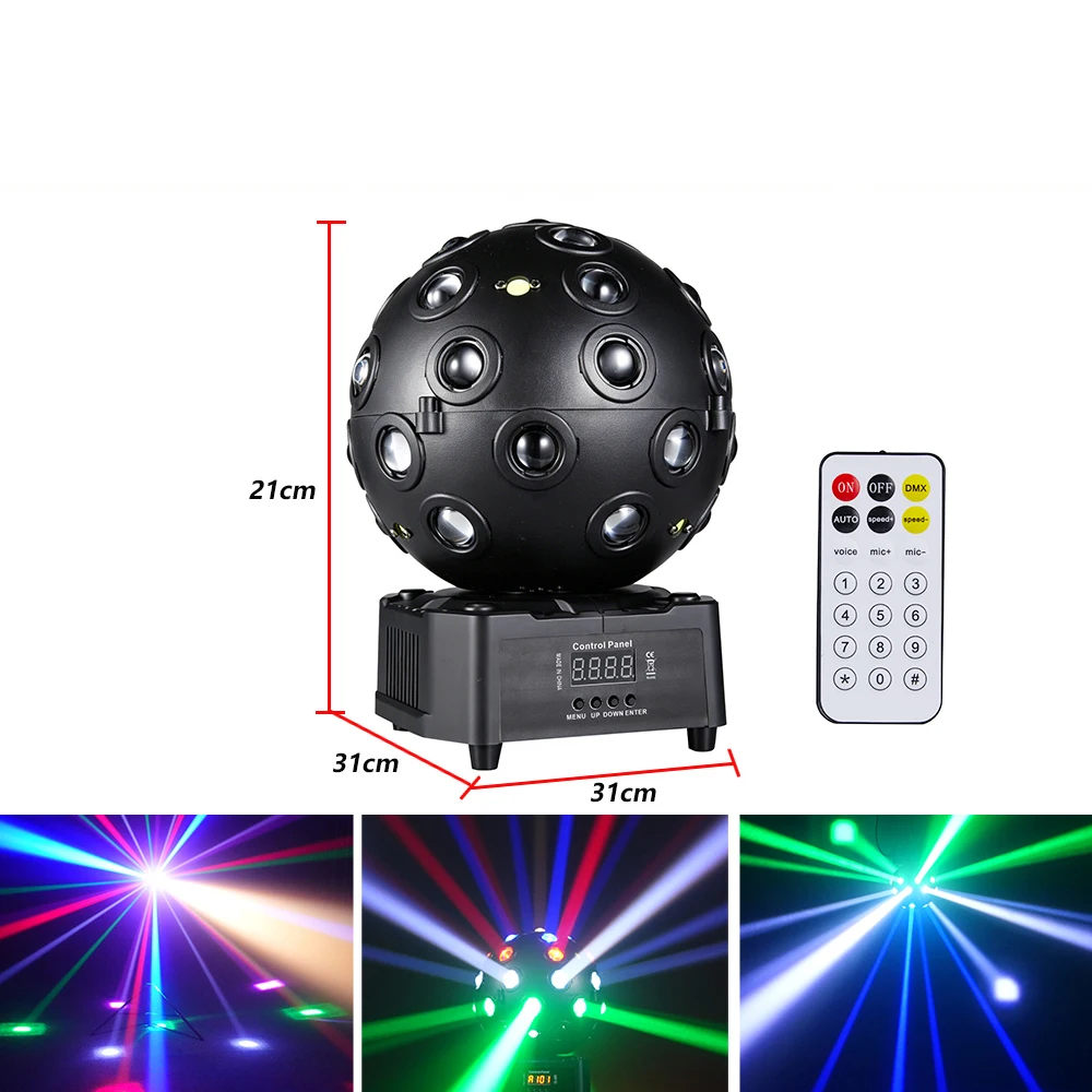 Remote Control DJ Lighting 150W LED Moving Head Beam Stage Light RGB DMX512 Magic Ball Disco Light  For Bar Club Wedding Party