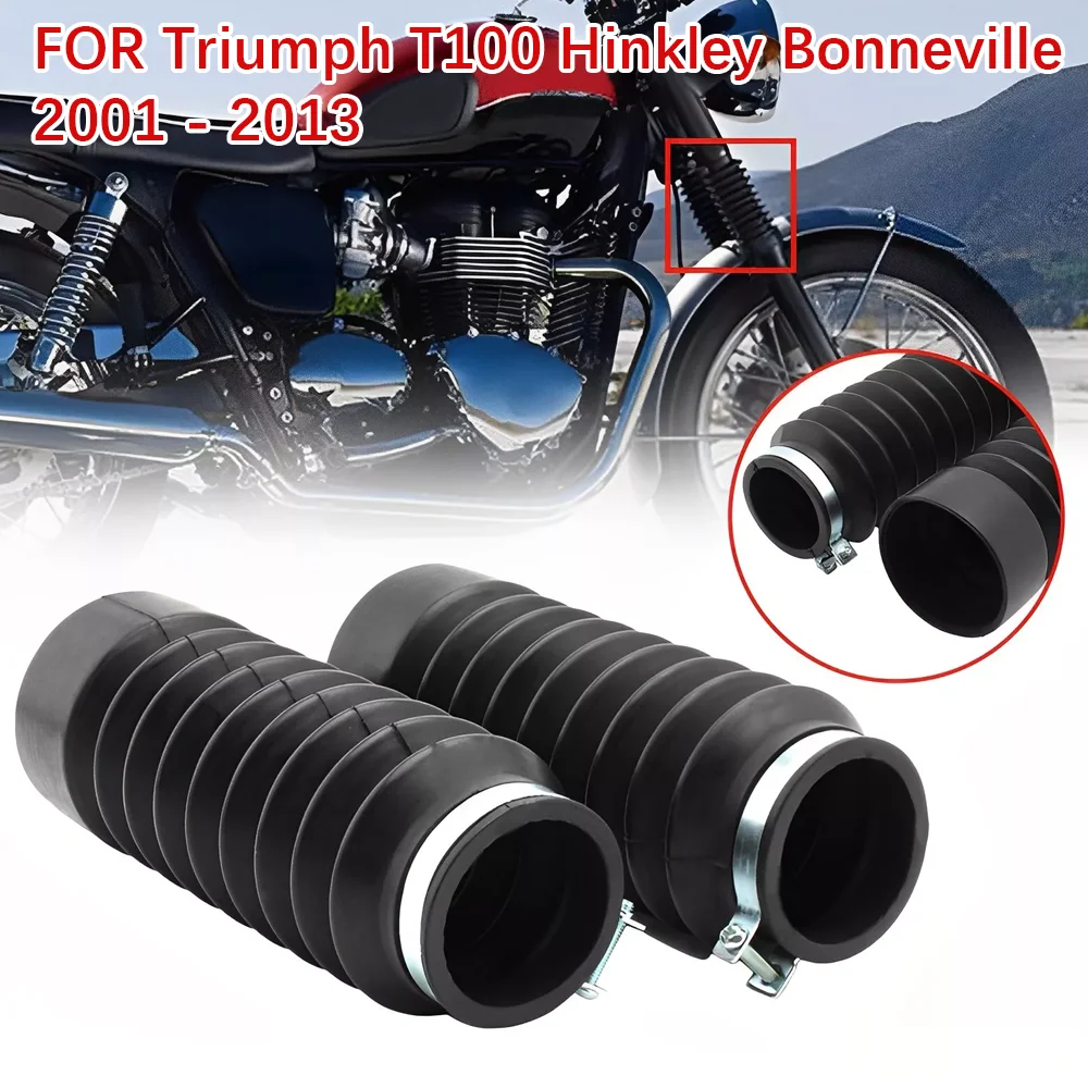Front Fork Gaiters Boot Dust Cover for Triumph T100 Hinkley Bonneville 2001-2013