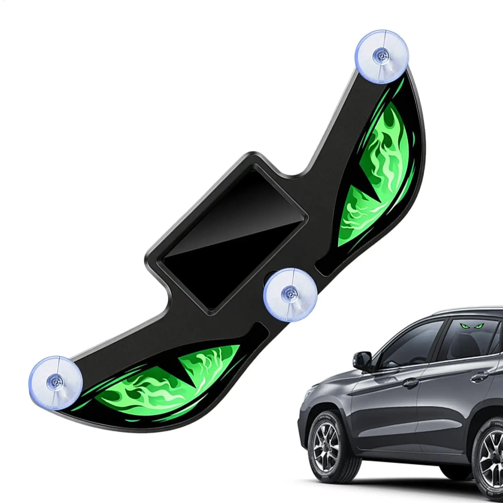 Solar Car Window Light USB Rechargeable No Drill Waterproof Decor Car Window Eyes Warning Light For Truck Sedan RV Commuting