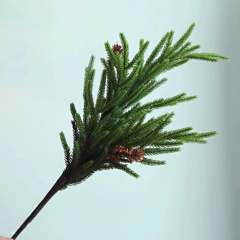 

3/6 шт. искусственные рождественские ветки сосны для листва, праздничная зелень, сосновая шишка, зимние цветочные венки, декор