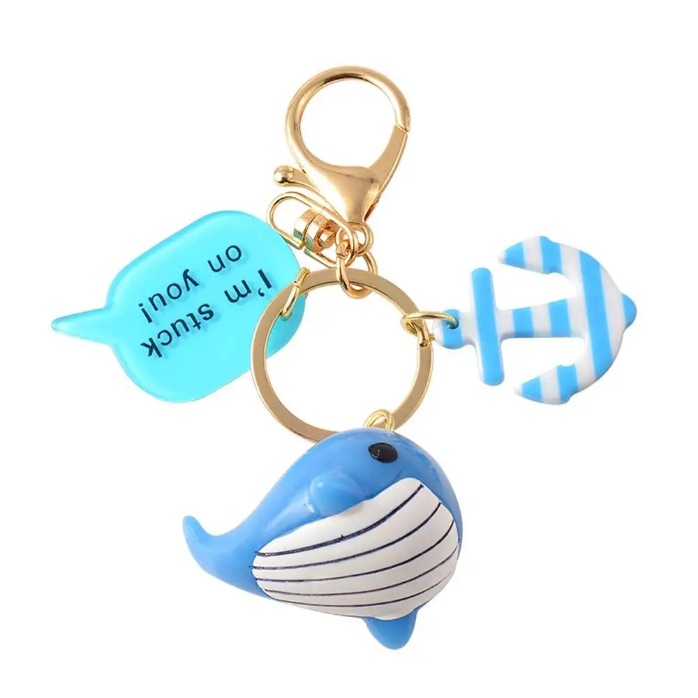 

Cartoon Three-Dimensional Jewelry Accessories Gift Toy Car Pendant Dolphin Key Chain Keyring Ornaments Key Rings Whale Keychain