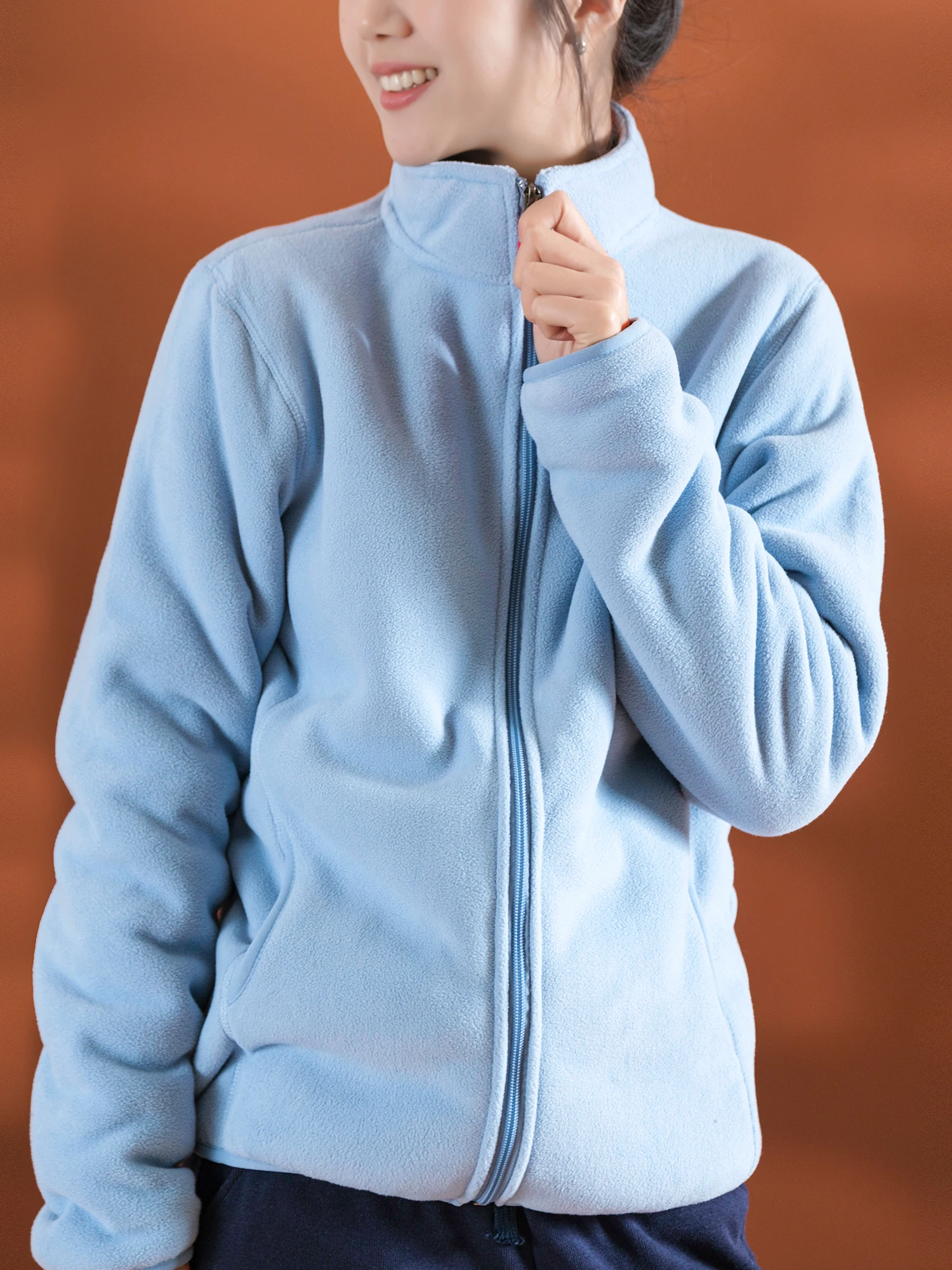 

Thiened двухслойное пальто Fce на молнии Jaet ex Simple Sle, теплое длинное пальто из полиэфирного волокна для женщин, зимний сезон