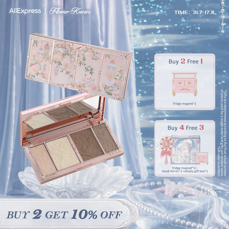 

Flower Knows Butterfly Cloud Collar Collection Embossed Highlight & Contour Palette 16g