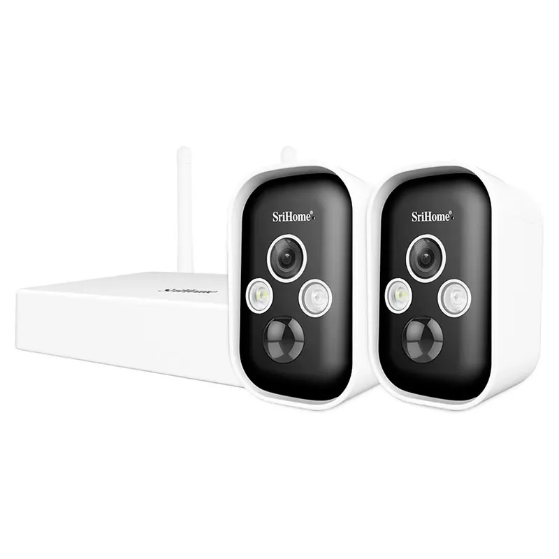 Srihome SH033 3MP 2PCS แบตเตอรี่ไร้สายกล้อง IP ไร้สายกลางแจ้ง Smart Home Security กล้องกล้องวงจรปิดการเฝ้าระวัง