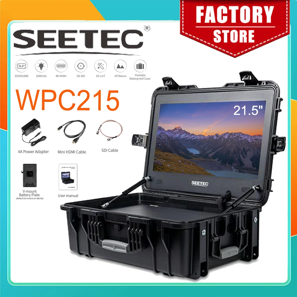 

SEETEC WPC215 21.5Inch Director Monitor 1000nit High Bright Portable Carry-on Full HD 1920x1080 Camera Photographic Professional