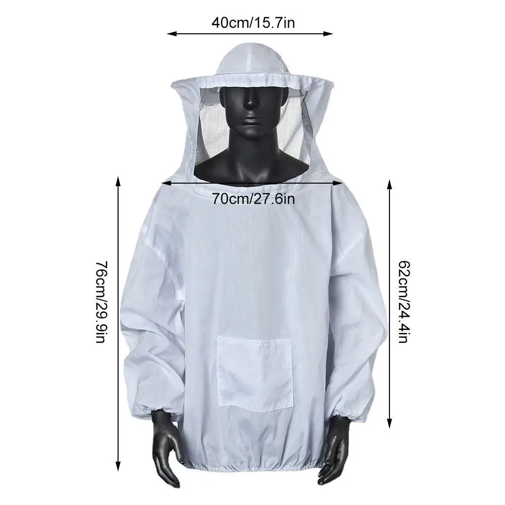 Siamese Beekeeping Suit Bee Clothes Half Jacket Bee-keeping Suit With Hat Bee-bite Protection For Agricultural Honey Keepin view 6