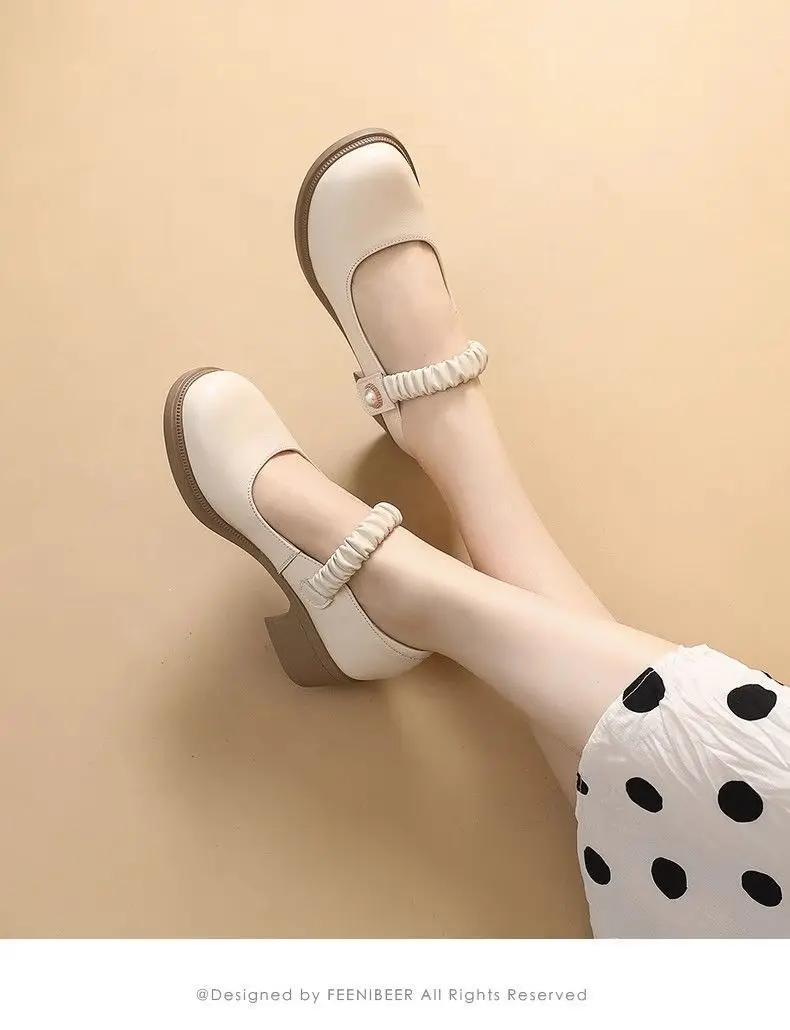 Neue Ankunft Herbst Frauen Schuhe Wohnungen Mary Jane Leder Mokassins Ballett Schuhe Casual Schwarz Loafers Damen Schuhe – Detail 10