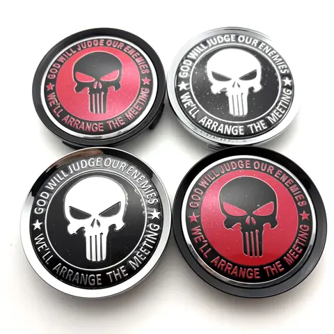 4 개/몫 3D 죽음 처벌 해골 개인화 된 자동차 바퀴 모자 배지 스티커 장식 75mm 68mm 휠 허브 센터 커버 액세서리