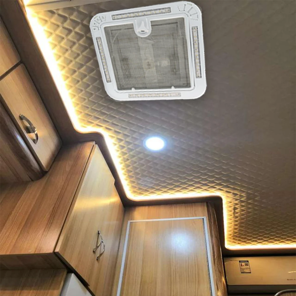 Plastic RV Roof Vent Fan Mosquito And Dust Proof Camper Trailer Motor Accessory For Camping And Home Use For Yacht