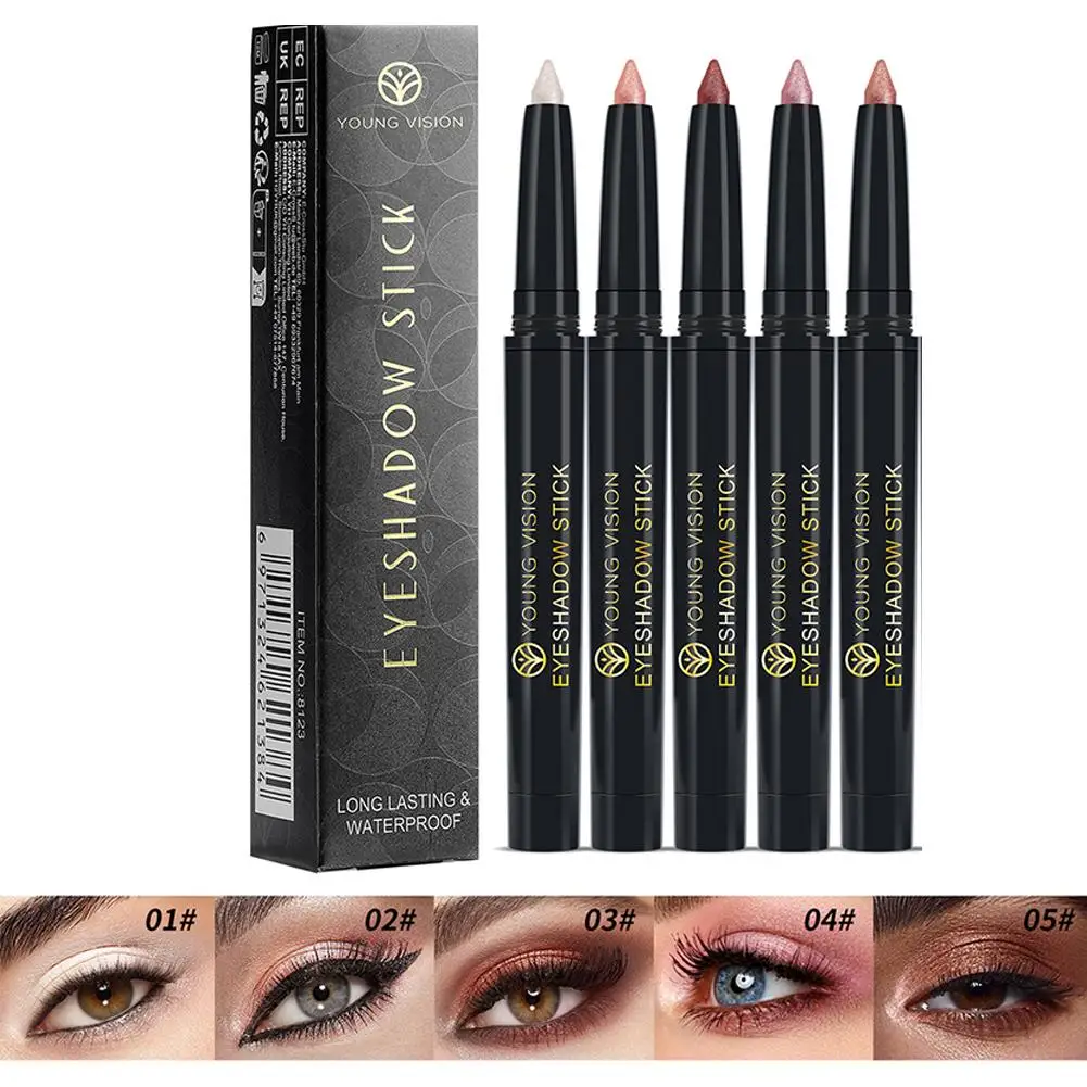 Sombra de Ojos Brillante YOUNG VISION, Barra de Maquillaje 3 en 1 - Lápiz Contorno e Iluminador para un Maquillaje de Ojos Fácil