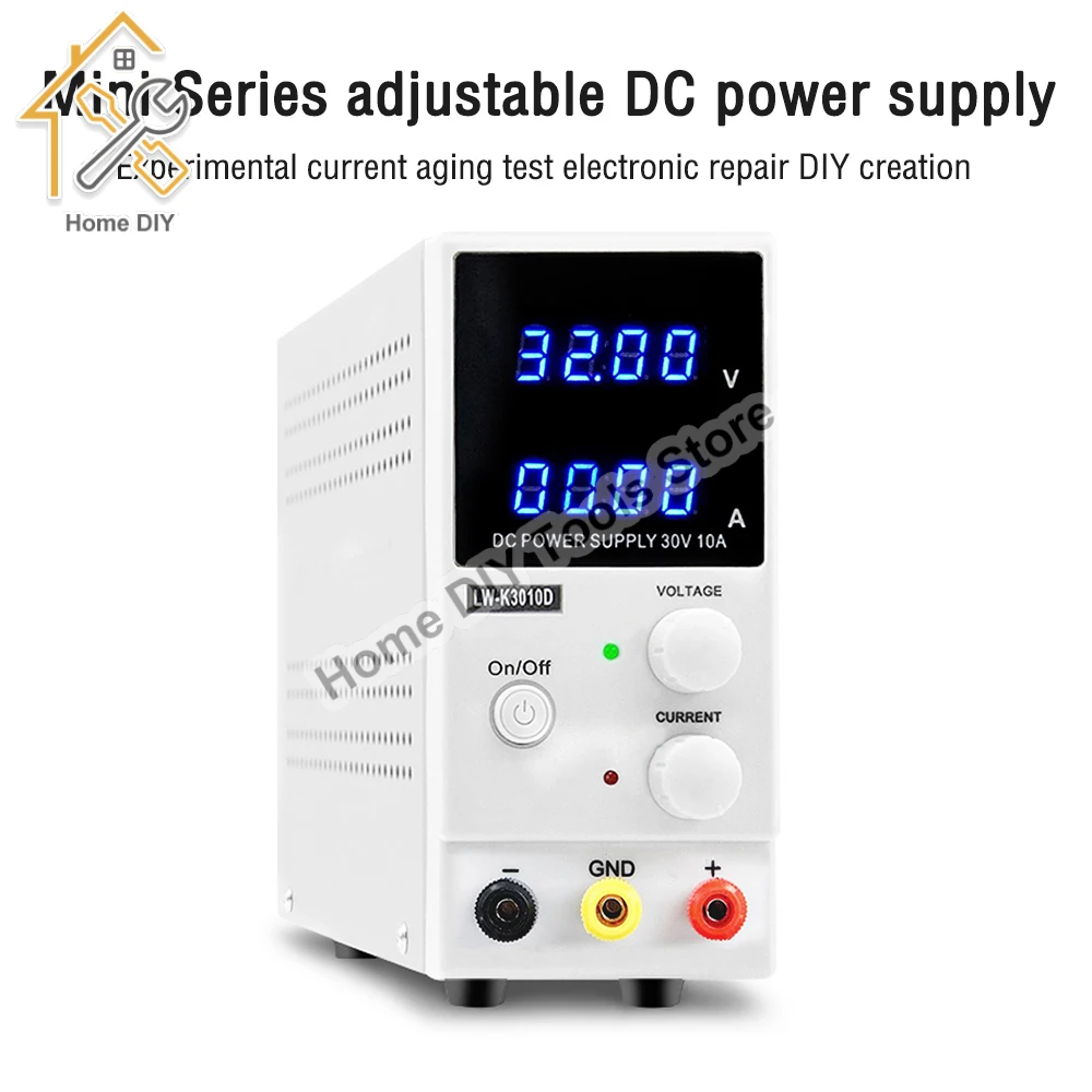 LW-K3010D 30V 10A DC Power Supply 4 Digit Display Adjustable Mini Switching Regulator Laboratory Power Supply USB Charging