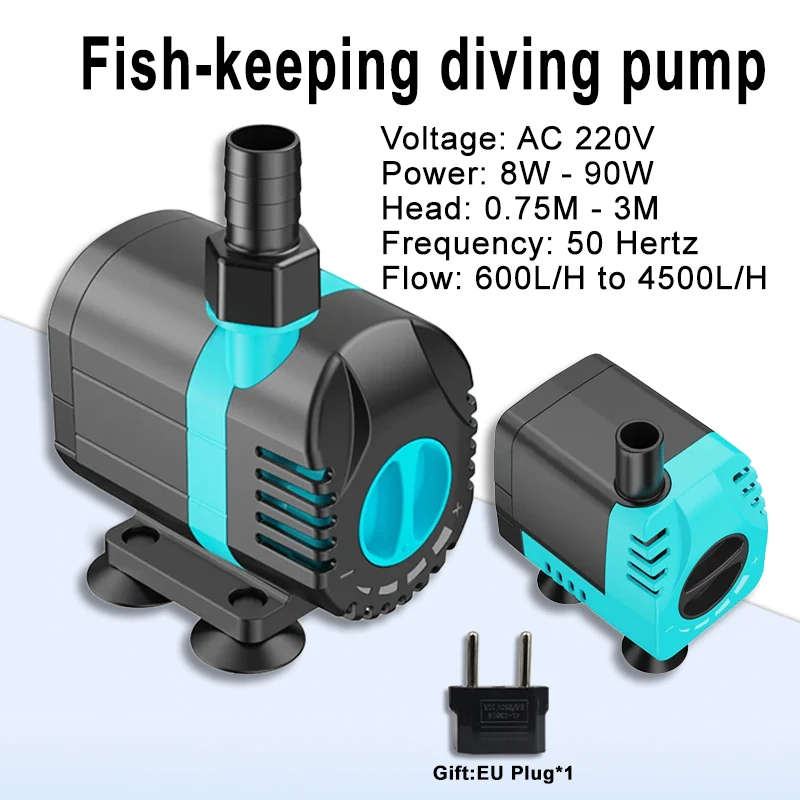 Fish Tank Water Pool Submersible Pump Circulation Filtration Pump Brushless Motor Ceramic Shaft Water Pump Flow Regulation