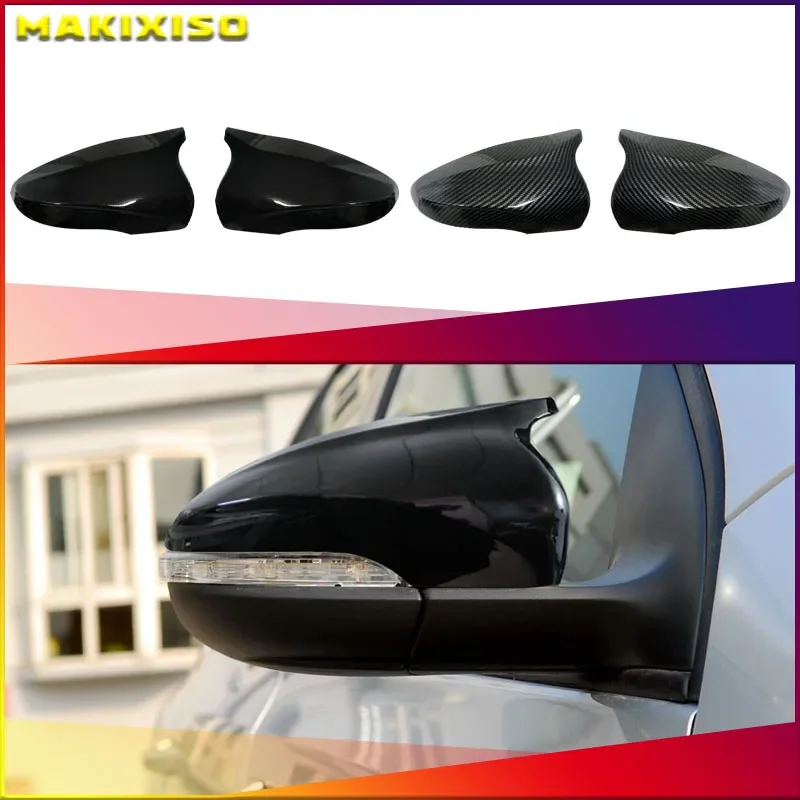 

2x Carbon Look Side Wing Mirror Cover For VW For Volkswagen Golf 6 MK6 GTI GTD 2009-2013 Side Rear View Mirror Cap Cover