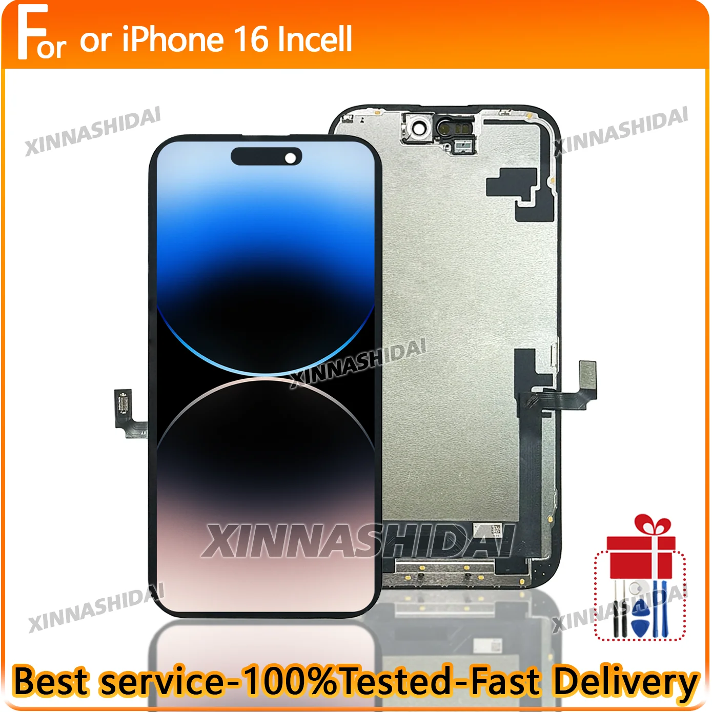 高品質aaa新品インセルlcd-iphone-16用ディスプレイタッチスクリーン交換デジタイザーアセンブリ修理部品-100-テスト済み