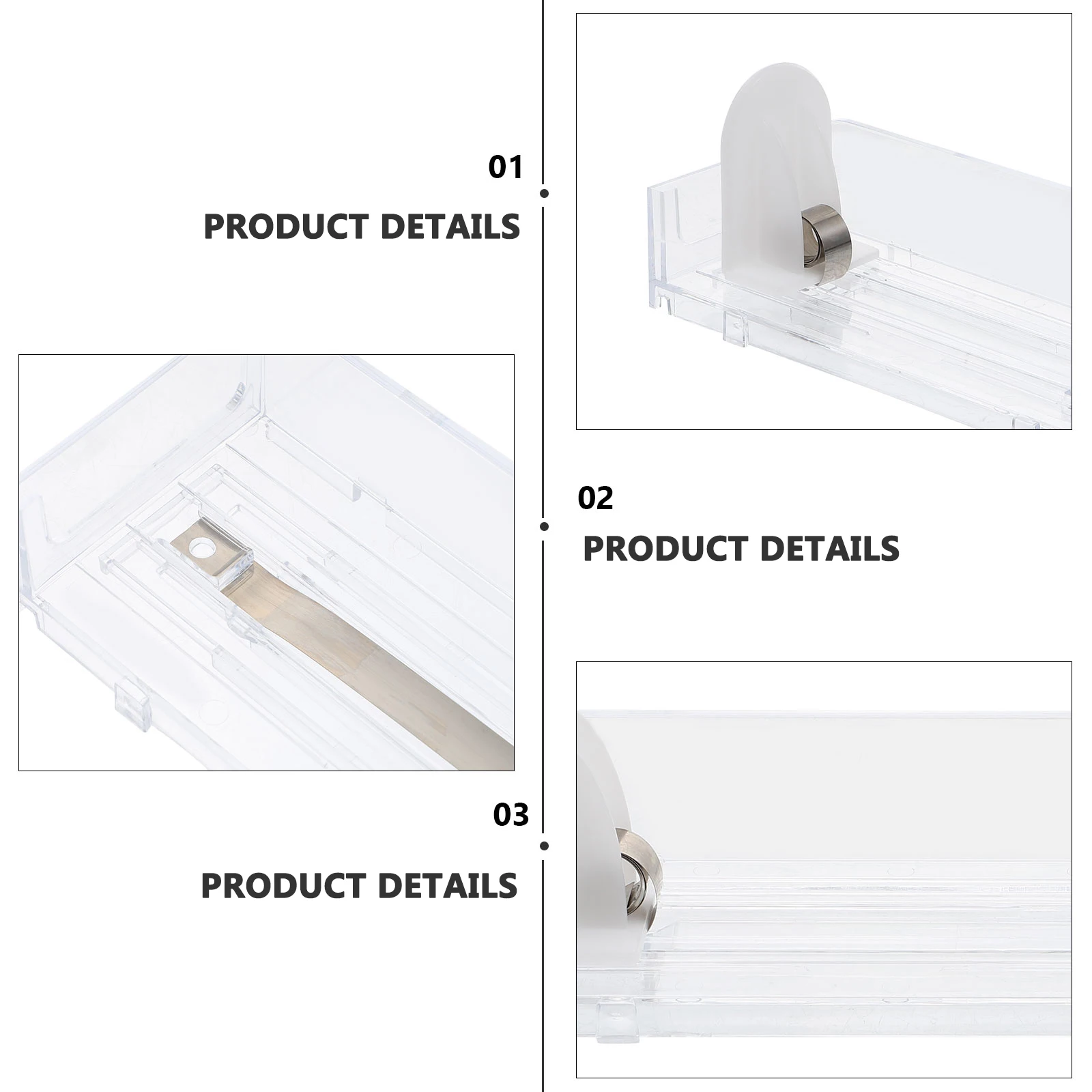 

2pcs Automatic Display Rack Auto Push Case Showcase For Shop Durable Lightweight Transparent Easy Install Holder Auto Cigarette