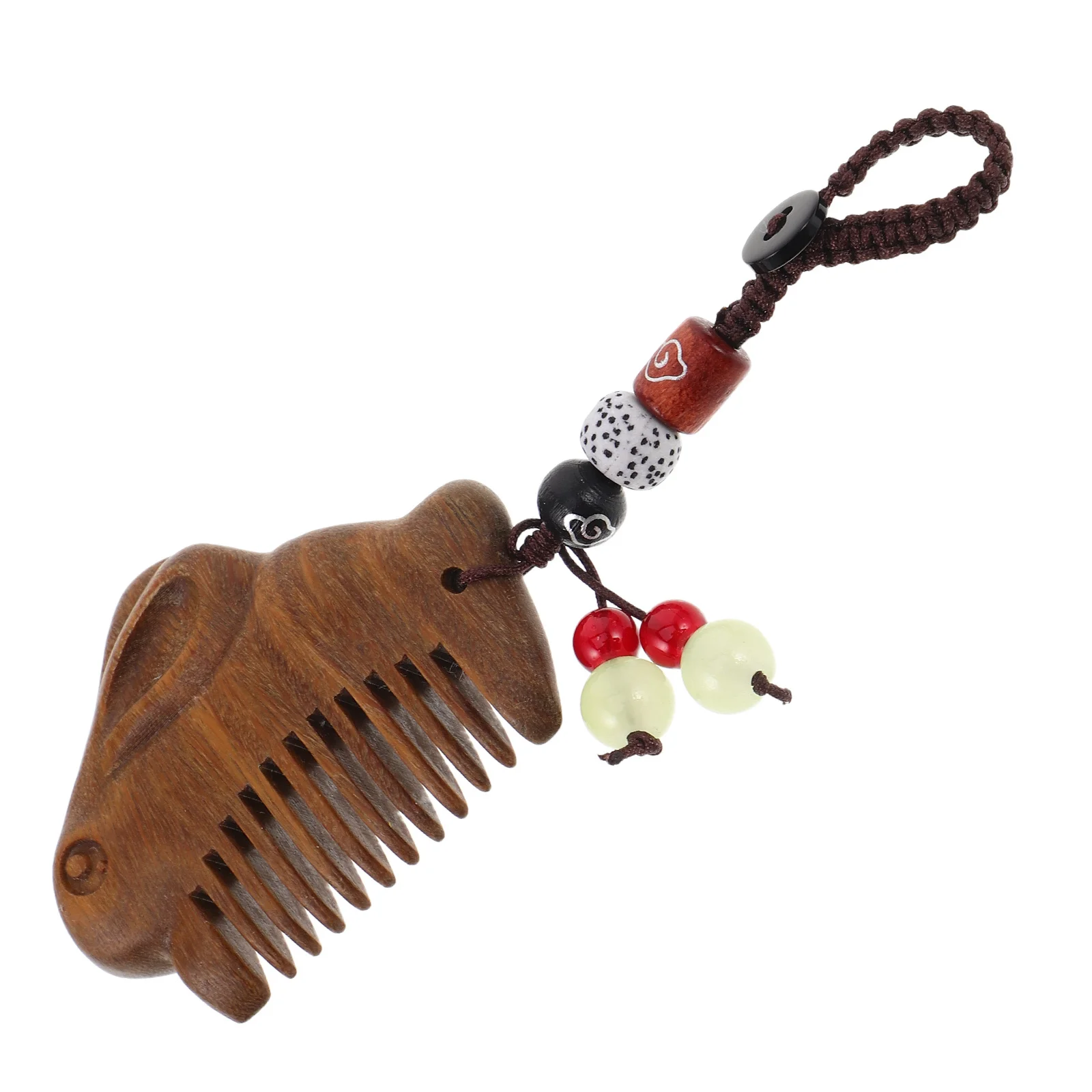 

Mini Sandalwood Comb Portable Carved Wood Hair Comb For Women Travel Size Chinese Style Fashion Accessory Keychain Ornament