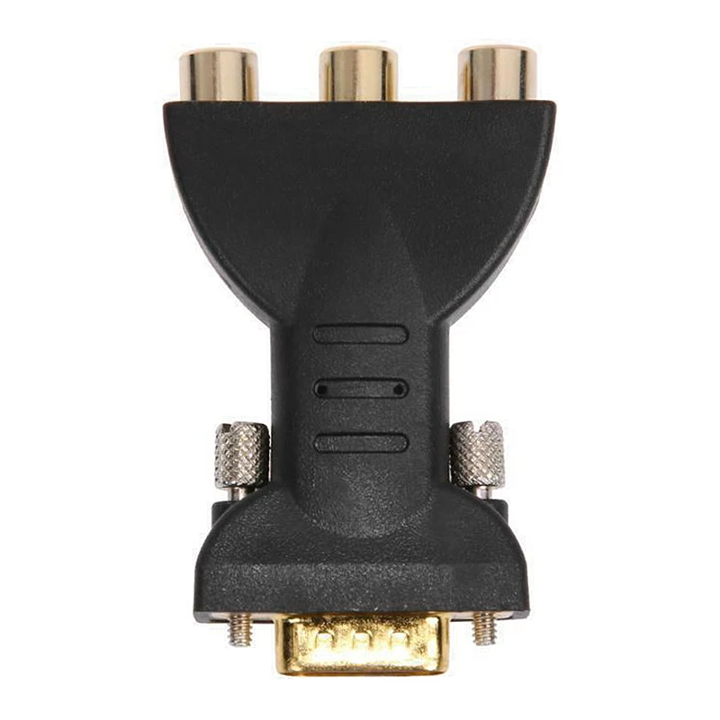 Adaptateur de prise vidéo 3RCA RGB femelle vers HD 15 broches, coordinateur de style VGA