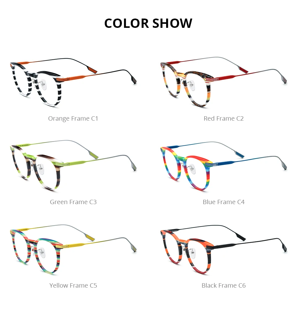 FONEX Acetat Titan Brille Rahmen Frauen Neue Marke Design Vintage Retro Runde Brillen Männer Japanische Brillen Brillen 85891 – Detail 5