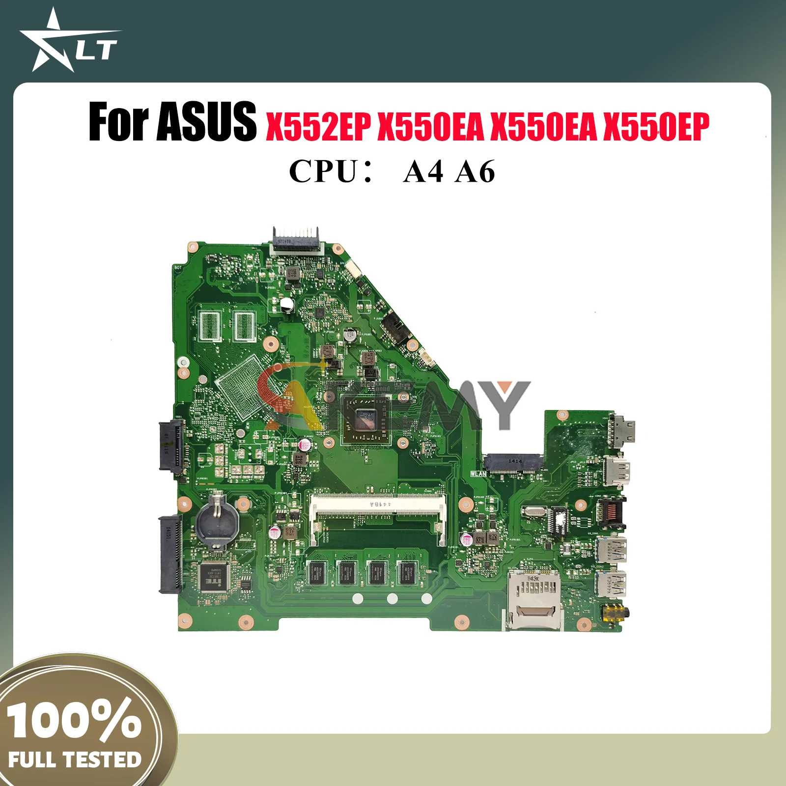 

Материнская плата для ноутбука X550EA для ASUS VivoBook Y581E F550WE X550EP Y582E X552EP X552W X550EA X550E, материнская плата с процессором A4 A6, быстрая доставка