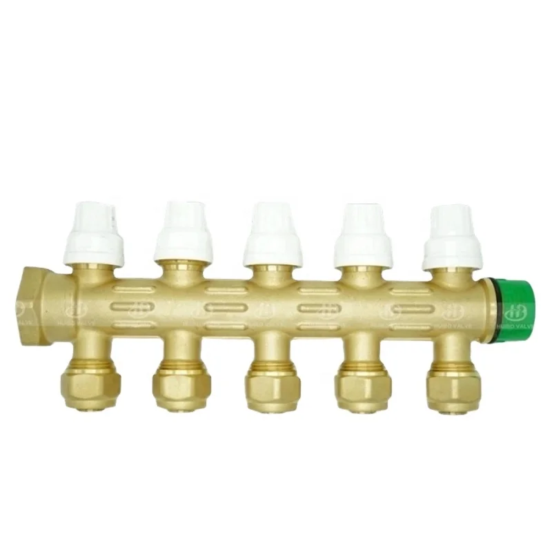 

ATV&UTVModern Design OEM Brass Pex Manifold Distributor Brass Valves Water Heater Collector Compression Fitting for Pex Plumbing