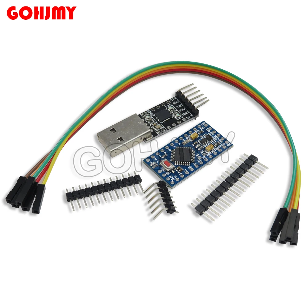 6pin CP2102 USB 2.0 to TTL UART Module + 1PCS Pro Mini Module Atmega328 5V 16M For Arduino Compatible With Nano FDKJGECF
