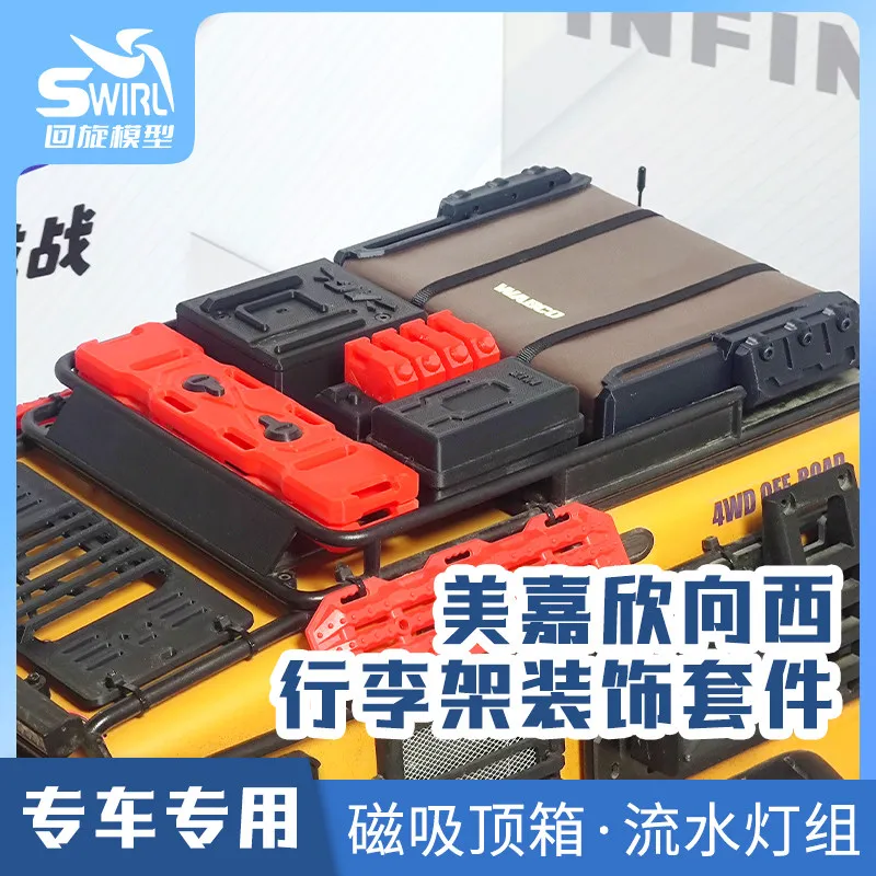 1/12 RC Car Decoration Upgrade Kit MJX H8H Luggage Rack Tent Pack Practical Decorative Accessories For Off Road Vehicle Model