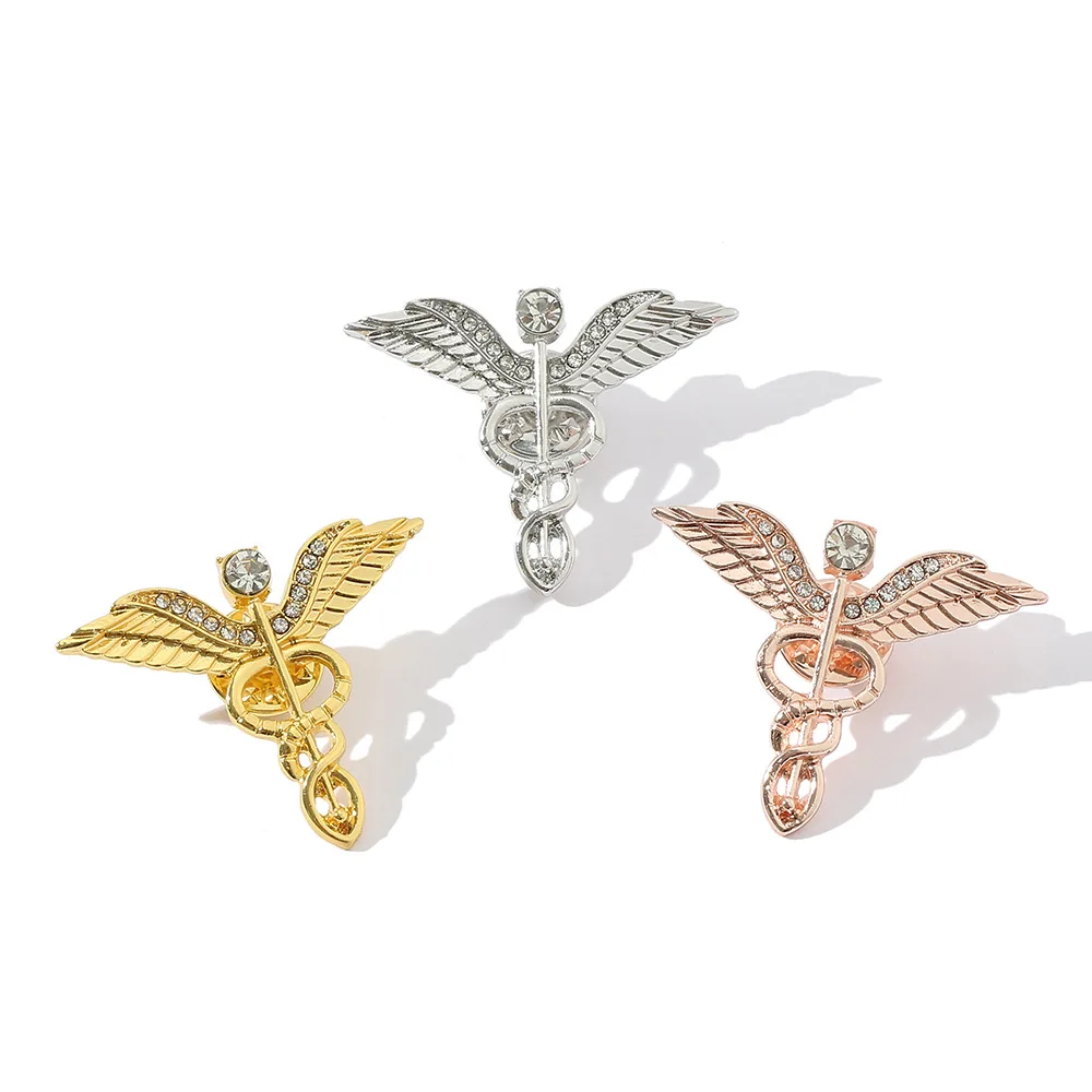 1 Set Foreign Trade Accessories Personalized Wing Brooch Trendy Chest Flower Accessories Clothing Badges Factory Direct Sales