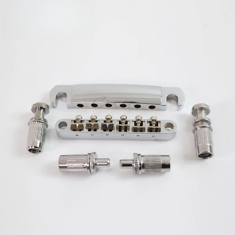 Quality Cheap String Instrument Accessories Guitar Parts Zinc Alloy Silver Black LP Electric Douyin Guitar Bridge