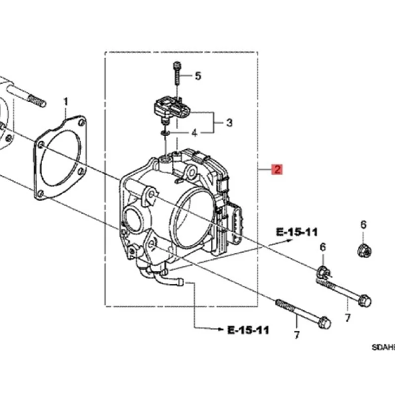 16400-RKB-003 Throttle Body Valve Assembly For Honda Accord Odyssey Pilot 3.0L 3.2L 3.5L V6 2005-2008 16400-RCA-A01 16400RCAA01