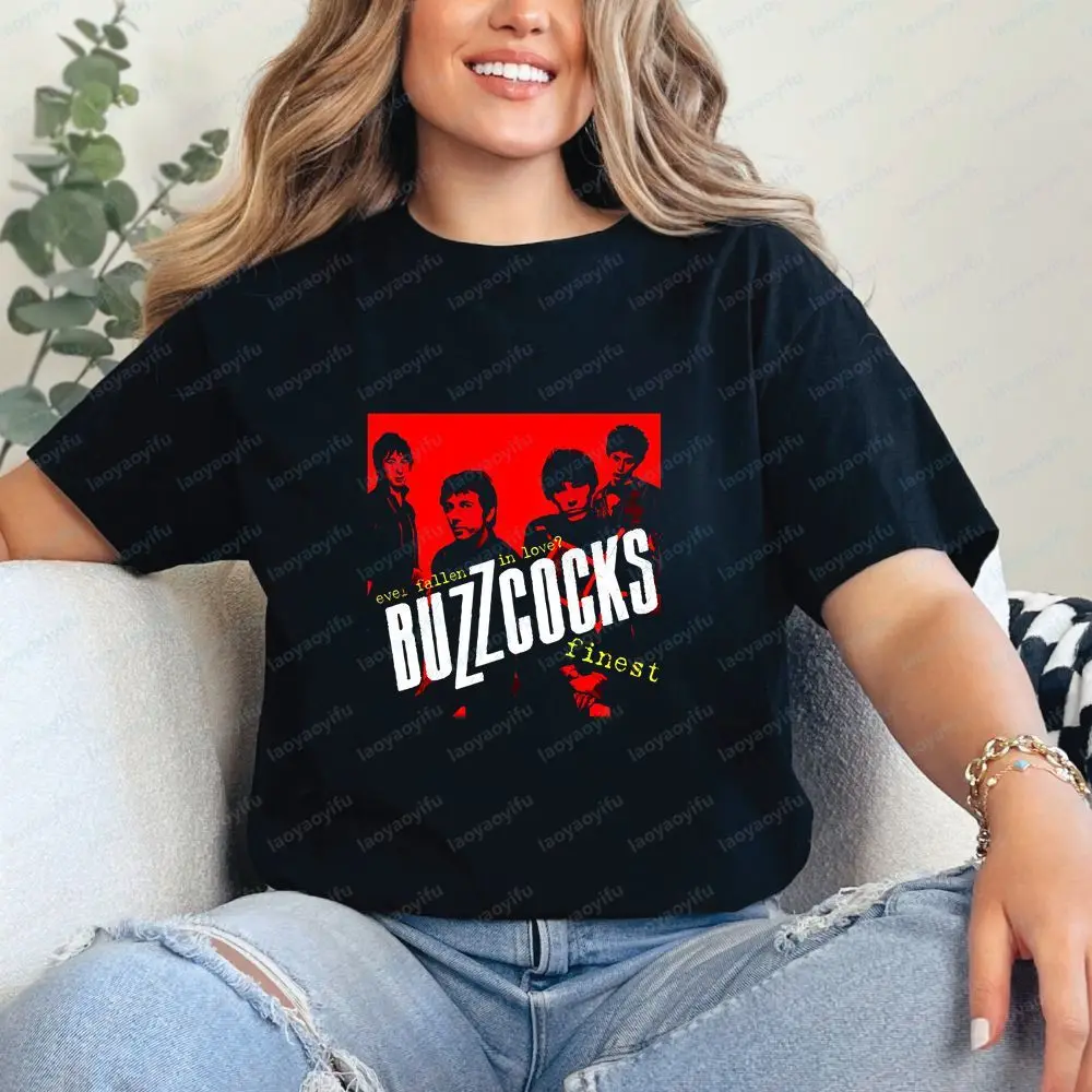 Buzzcocks - Retro Pirated Style Harajuku Short-Sleeved Men's Women's Round-neck Shirt Comfortable T-Shirt