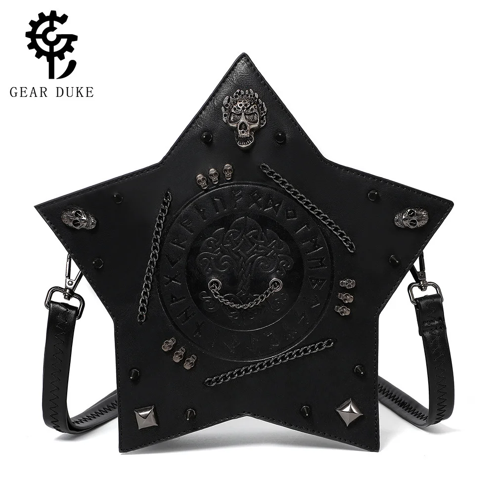 

Gothic niche women's backpack skull head single shoulder diagonal cross bag